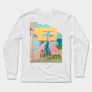 Pink Giraffes Long Sleeve T-Shirt